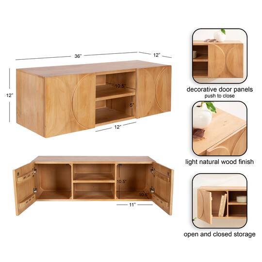 Kate and Laurel Townsend Floating Media Wall Cabinet